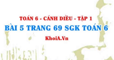 Bài 5 trang 69 SGK Toán 6 tập 1 Cánh Diều